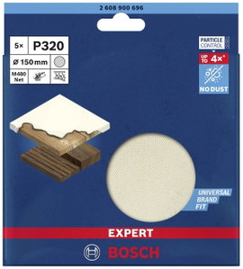 Bosch Accessories EXPERT M480 2608900696 Csiszolóháló excenter csiszolóhoz Lyuk nélküli Szemcsézet (