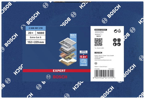 Bosch Accessories EXPERT N880 2608901210 Vlies szalag (H x Sz) 229 mm x 152 mm 1 db 2. kép