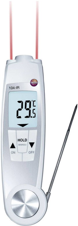 Infrahőmérő és beszúró hőmérő, HACCP ételhőmérő 10:1 Optikával Testo 104-IR