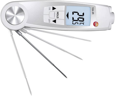 Infrahőmérő és beszúró hőmérő, HACCP ételhőmérő 10:1 Optikával Testo 104-IR 2. kép