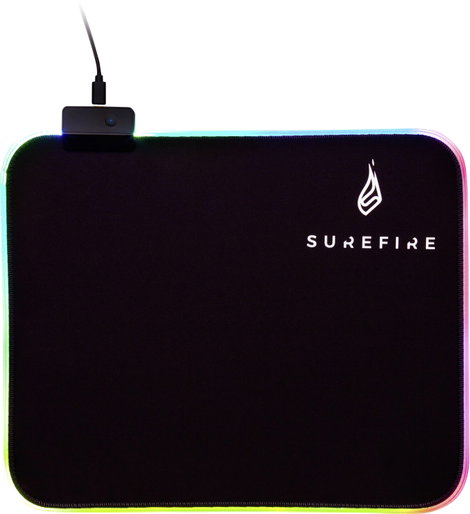 Surefire Gaming Silent Flight RGB-320 Játékkonzol egérpad Világít Fekete
