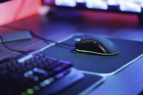 Surefire Gaming Silent Flight RGB-320 Játékkonzol egérpad Világít Fekete 2. kép