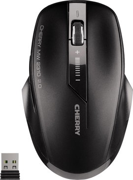 CHERRY MW2310 2.0 WLAN egér Rádiójel vezérlésű Optikai Fekete 6 Gombok 2400 dpi