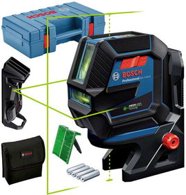 Bosch Professional GCL 2-50 G Kereszt- és pontvonalas lézer Táskával Hatótáv (max.): 15 mm