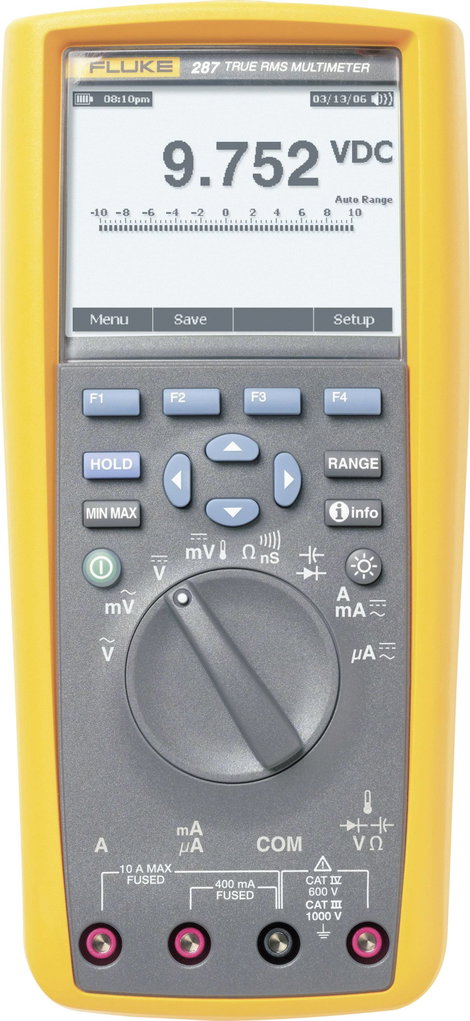 Grafikus multiméter, True RMS mérőműszer, adattárolóval 10A AC/DC Fluke 278/EUR 3. kép