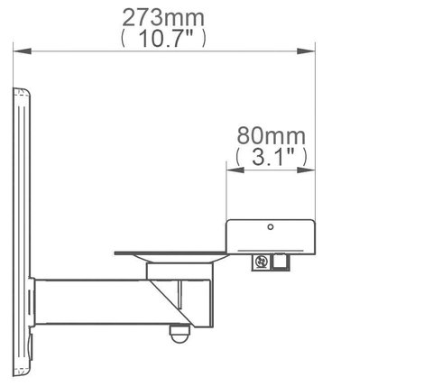 Hangfal fali tartó Dönthető, Csuklóval mozgatható Max. faltól való távolság: 27.3 cm B-Tech BT77 Feh 6. kép