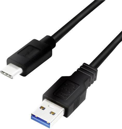 LogiLink USB kábel USB 3.2 Gen1 (USB 3.0 / USB 3.1 Gen1) USB-A dugó, USB-C® dugó 0.15 m CU0166 7. kép