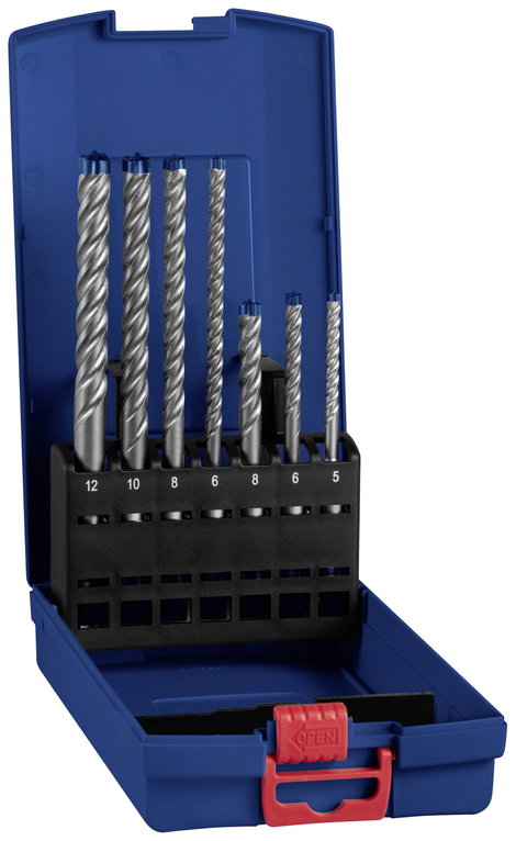 Ütvefúró 7 részes 5/6/6/8/8/10/12 mm, Bosch Accessories EXPERT SDS plus-7X 2608900195