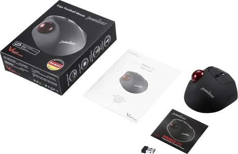 Perixx PERIMICE-717 D Trackball Rádiójel vezérlésű Lézer Fekete 7 Gombok 2000 dpi Ergonómikus, Beépí 2. kép