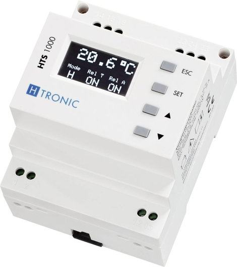DIN sínes hőmérséklet kapcsoló -99...+850 °C 3000 W, H-Tronic HTS 1000 1114690 2. kép
