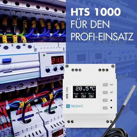 DIN sínes hőmérséklet kapcsoló -99...+850 °C 3000 W, H-Tronic HTS 1000 1114690 7. kép