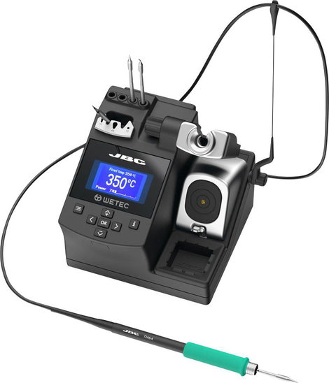 Kompakt digitális forrasztóállomás 130 W 90 - 450 °C, JBC CD-2BQF