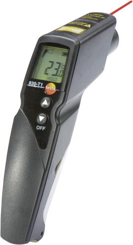 Testo infra hőmérő pisztoly, távhőmérő, lézeres célzóval 10:1 optikával -30...+400 °C, Testo 830-T1