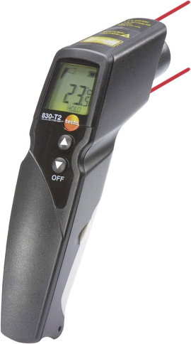 Infravörös hőmérő, távhőmérő 12:1 optikával -30 től +400°C-ig Testo 830-T2