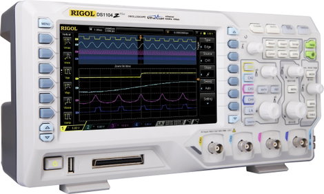 Digitális oszcilloszkóp 100 MHz 4 csatorna 1 GSa/mp 24 Mpts 8 bit DSO, Rigol DS1104Z Plus 2. kép
