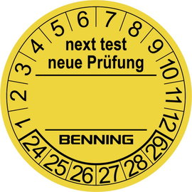 Ellenőrző címkék készülék bevizsgálókhoz, 300 db, 30 mm, Benning 756212