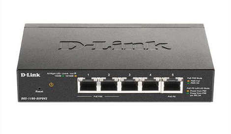 D-Link DGS-1100-05PDV2 Hálózati switch 5 port PoE funkció 3. kép