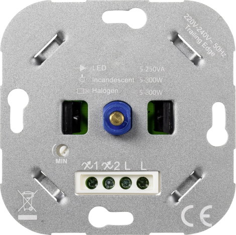 Sygonix SY-4697882 Forgatható dimmer Alkalmas fényforrásokhoz: Halogén izzó, LED-es izzó, Izzó 7. kép