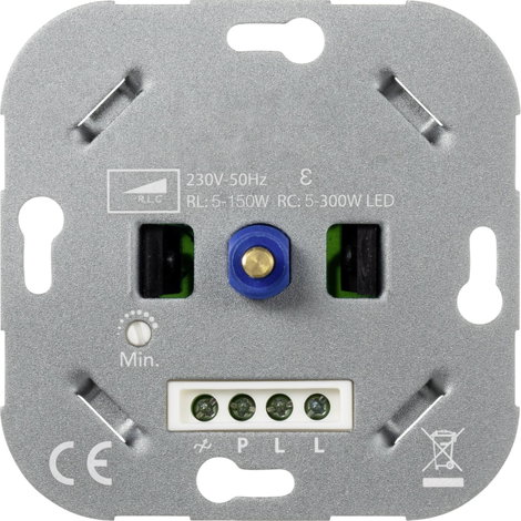 Sygonix SY-4697886 Forgatható dimmer, Univerzális dimmer Alkalmas fényforrásokhoz: Halogén izzó, LED 4. kép