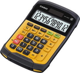 Casio WM-320MT Asztali számítógép Napenergiával üzemeltetett, Elemekről üzemeltetett Sárga, Fekete K