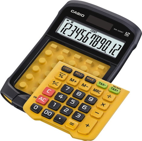 Casio WM-320MT Asztali számítógép Napenergiával üzemeltetett, Elemekről üzemeltetett Sárga, Fekete K 2. kép