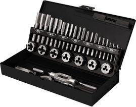 TOOLCRAFT TO-7015521 Menetvágó készlet 32 részes Acél M3 x 0.50 , M4 x 0.70 , M5 x 0.80 , M6 x 1, M8
