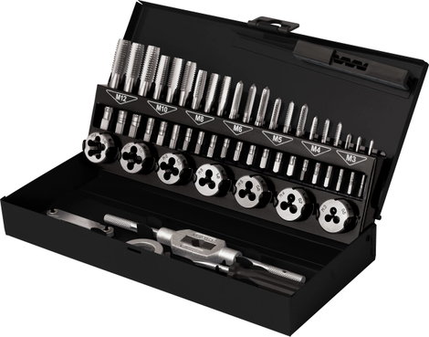 TOOLCRAFT TO-7015521 Menetvágó készlet 32 részes Acél M3 x 0.50 , M4 x 0.70 , M5 x 0.80 , M6 x 1, M8