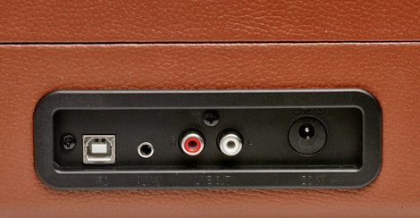 Retro koffer lemezjátszó, USB-s bakelit lemezjátszó beépített digitalizálóval, barna színű Denver VP 4. kép