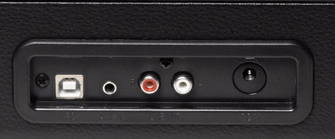 Retro koffer lemezjátszó, USB-s bakelit lemezjátszó beépített digitalizálóval, fekete színű Denver V 4. kép