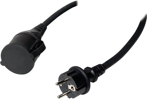 LogiLink LPS102 Hosszabbítókábel Fekete 5.00 m Kültérre alkalmas 4. kép
