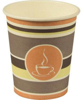 Papstar 90128 PAPSTAR ivópohár Coffee To Go 90128 0,2l barna 50 db / csomag.
