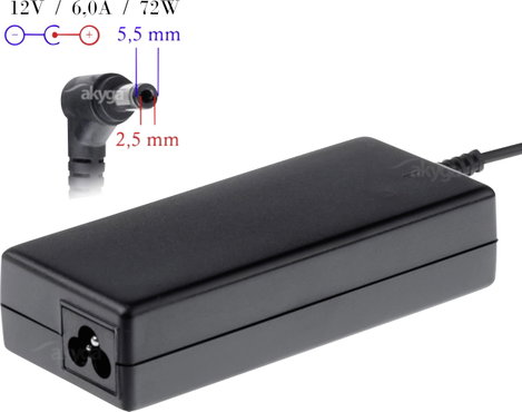 Akyga AK-ND-28 Notebook tápegység 72 W 12 V 6.0 A 2. kép