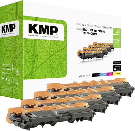 KMP Toner kombi csomag helyettesíti Brother TN-242BK, TN-246C, TN-246M, TN-246Y Fekete, Cián, Bíbor,