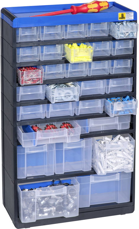 Allit 464650 Alkatrésztároló szekrény VarioPlus Pro 53/60 (Sz x Ma x Mé) 300 x 525 x 135 mm Fekete, 2. kép