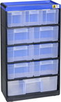 Allit 464640 Alkatrésztároló szekrény VarioPlus Pro 53/21 (Sz x Ma x Mé) 300 x 525 x 135 mm Fekete, bélyegkép