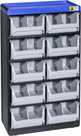 Allit 464630 Alkatrésztároló szekrény VarioPlus Pro 53/20 (Sz x Ma x Mé) 300 x 525 x 165 mm Fekete, 