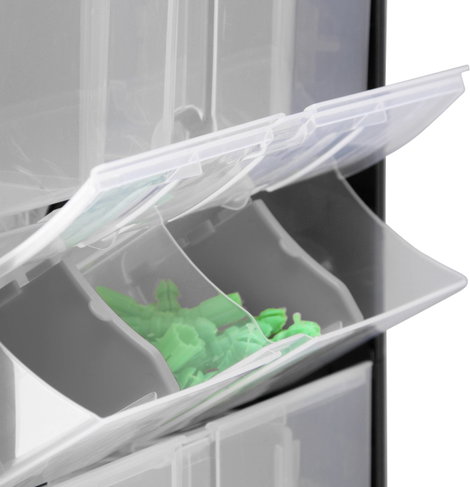 Allit 466260 Alkatrésztároló szekrény VarioPlus DrawBox C 40 (Sz x Ma x Mé) 300 x 465 x 155 mm Feket 4. kép