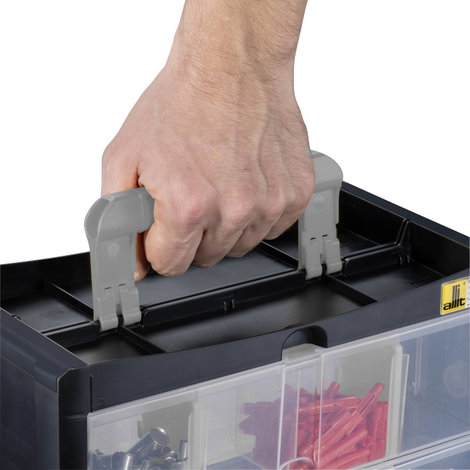 Allit 466260 Alkatrésztároló szekrény VarioPlus DrawBox C 40 (Sz x Ma x Mé) 300 x 465 x 155 mm Feket 7. kép