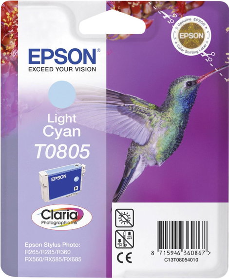 Epson T0805 #####Tinte Eredeti helyettesíti Epson C13T08054011 Light cián