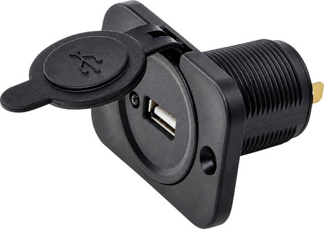 IWH USB beépített aljzat 12/24 Volt 2100mA Terhelhetőség max.=2.1 A 12 vagy 24 V/DC