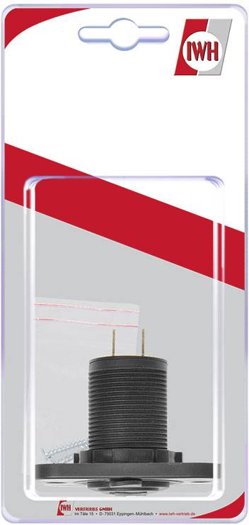 IWH USB beépített aljzat 12/24 Volt 2100mA Terhelhetőség max.=2.1 A 12 vagy 24 V/DC 2. kép