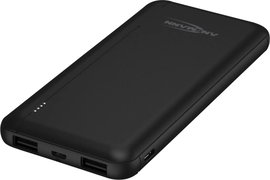Ansmann PB212 Powerbank 10000 mAh Smart IC LiPo Mikro USB, USB-C®, USB Fekete állapotjelző