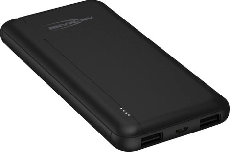 Ansmann PB212 Powerbank 10000 mAh Smart IC LiPo Mikro USB, USB-C®, USB Fekete állapotjelző 9. kép