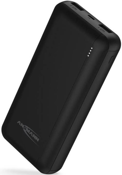 Ansmann Powerbank 20000 mAh Smart IC LiPo Mikro USB, USB-C®, USB Fekete állapotjelző 3. kép