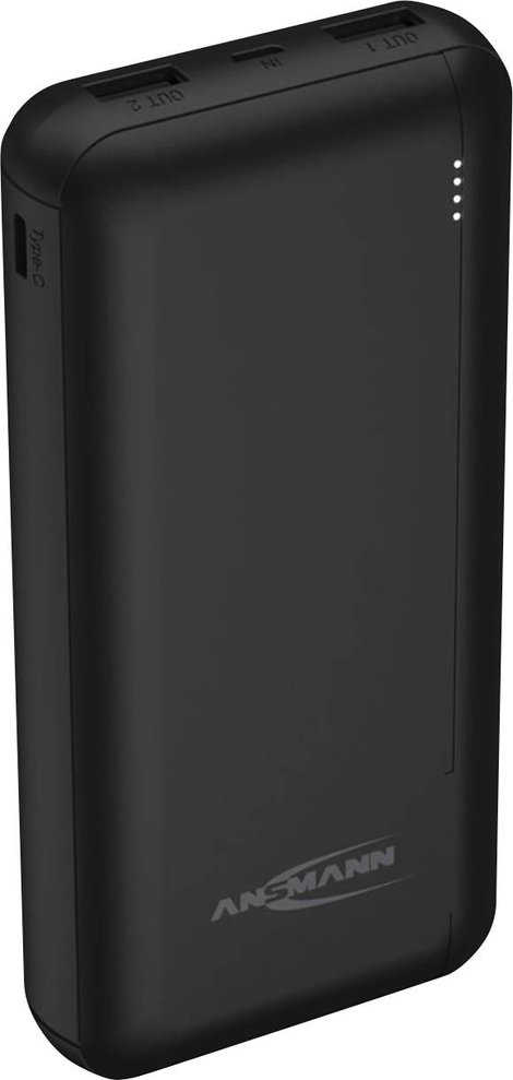 Ansmann Powerbank 20000 mAh Smart IC LiPo Mikro USB, USB-C®, USB Fekete állapotjelző 7. kép