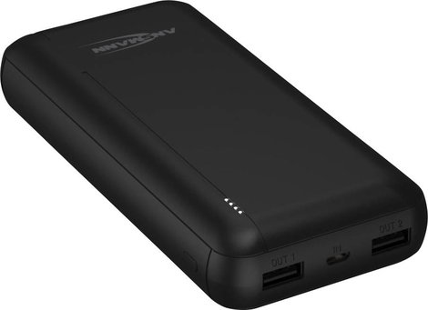 Ansmann Powerbank 20000 mAh Smart IC LiPo Mikro USB, USB-C®, USB Fekete állapotjelző 8. kép