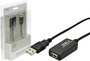 Digitus USB kábel USB 2.0 USB-A dugó, USB-A alj 5.00 m Fekete aktív, jelerősítéssel DA-70130-4 2. bélyegkép