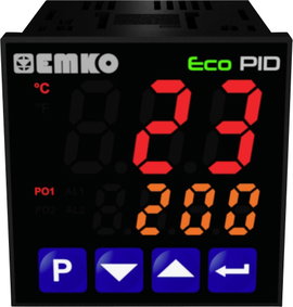 Emko ecoPID.4.5.2R.S.485 Hőmérséklet szabályozó Pt100, J, K, R, S, T, L -199 - +999 °C Relé, 5 A, SS