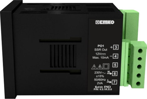 Emko ecoPID.4.5.2R.S.485 Hőmérséklet szabályozó Pt100, J, K, R, S, T, L -199 - +999 °C Relé, 5 A, SS 6. kép