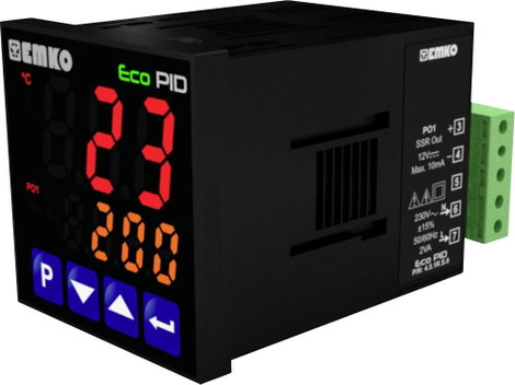 Emko ecoPID.4.5.2R.S.485 Hőmérséklet szabályozó Pt100, J, K, R, S, T, L -199 - +999 °C Relé, 5 A, SS 8. kép